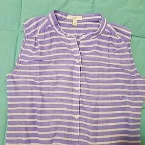 J. Crew button down sleeveless shirt